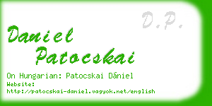 daniel patocskai business card